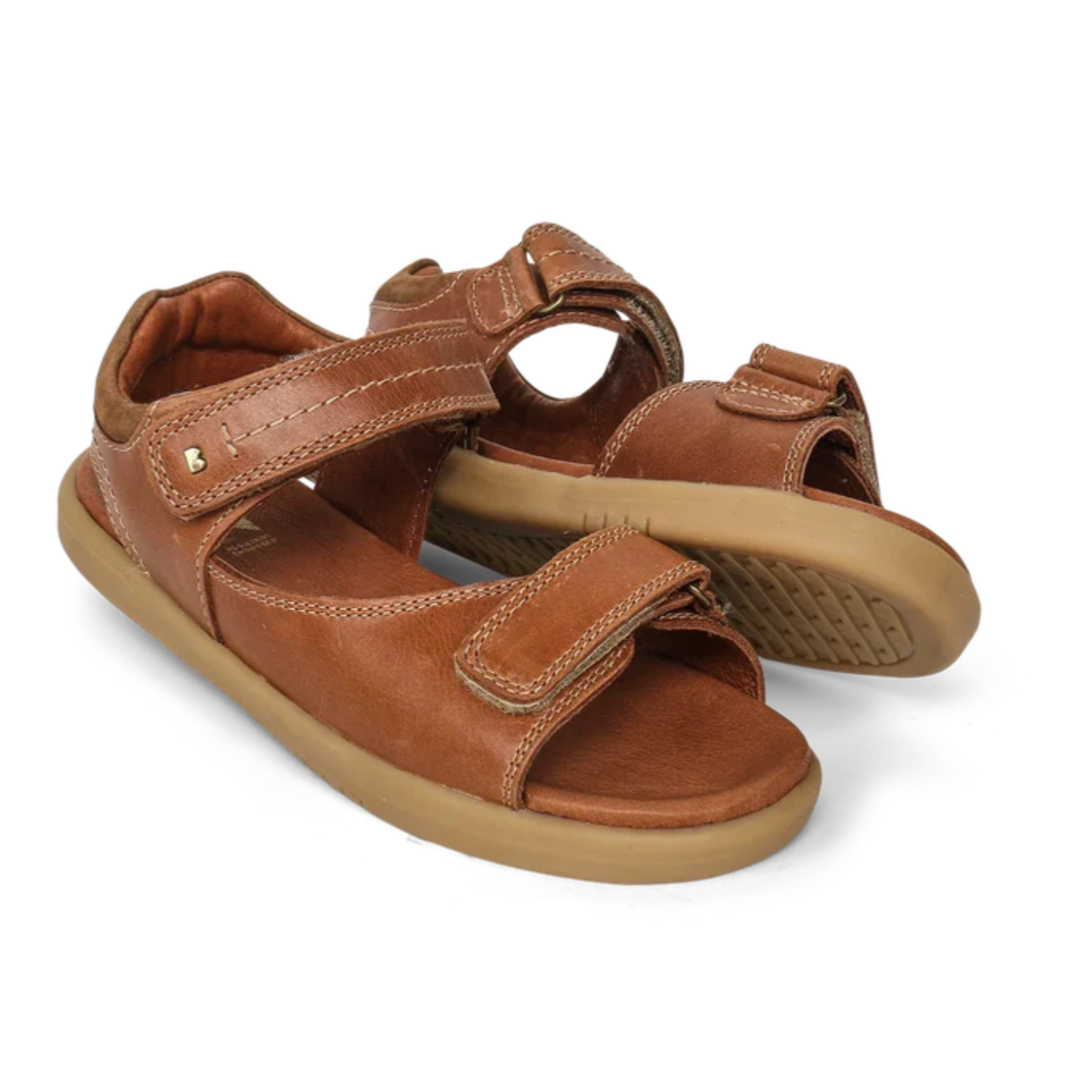 Bobux Driftwood Caramel Kids Leather Sandals
