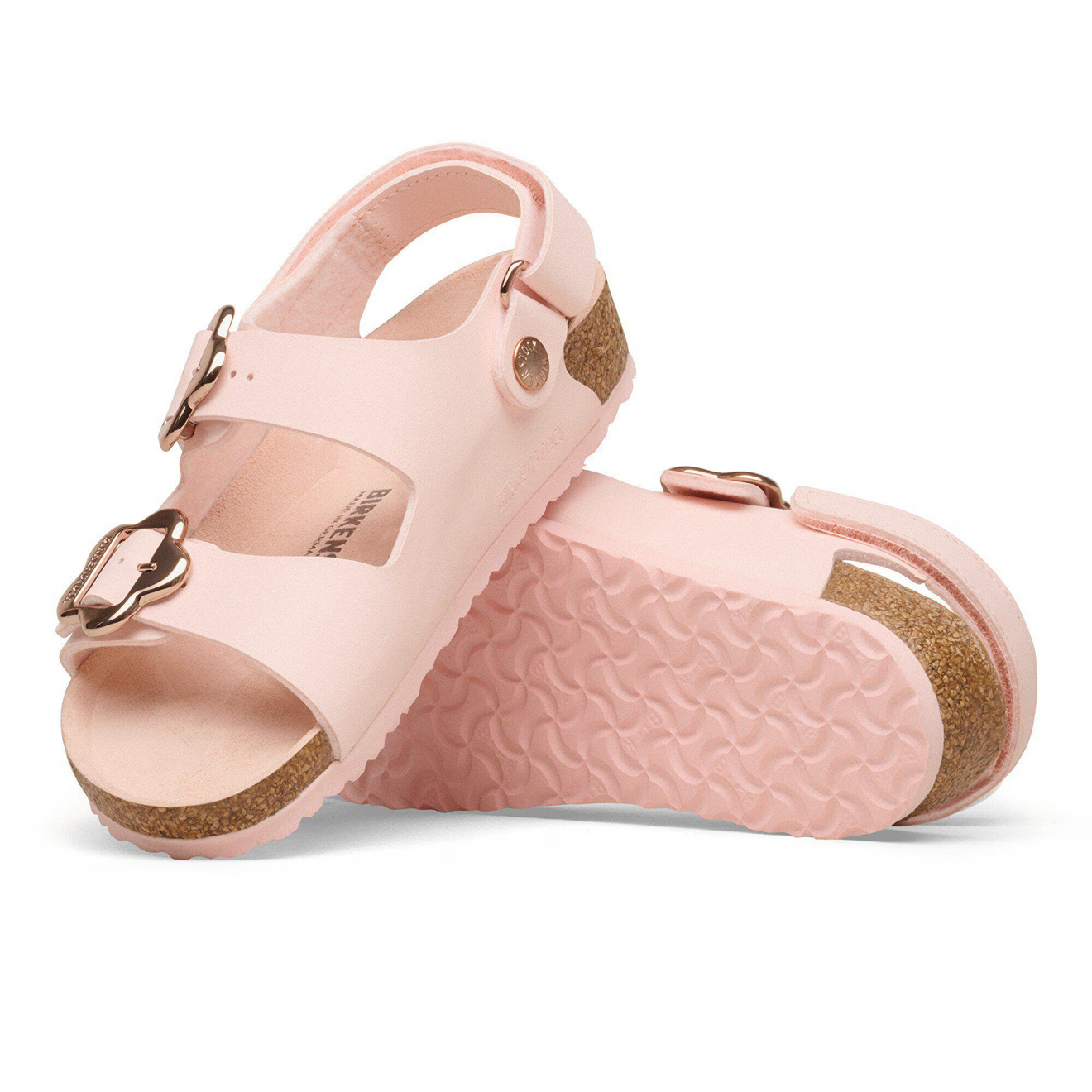 Birkenstock Milano Flower Buckle Kids Birko-Flor Light Rose Tonal
