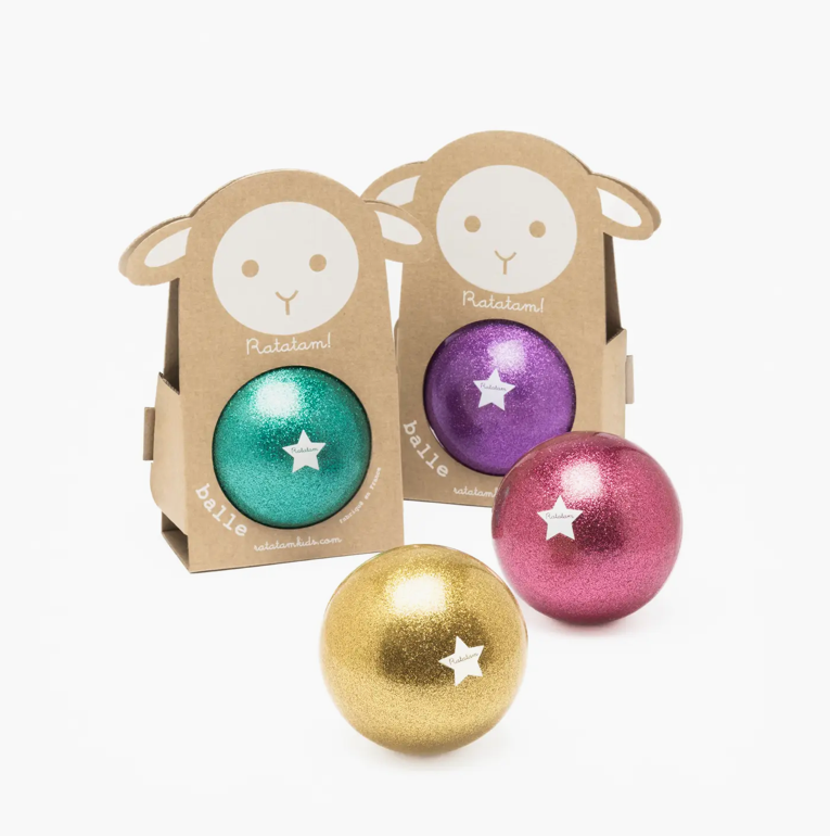 RATATAM - Green Glitter Sheep Ball 10cm