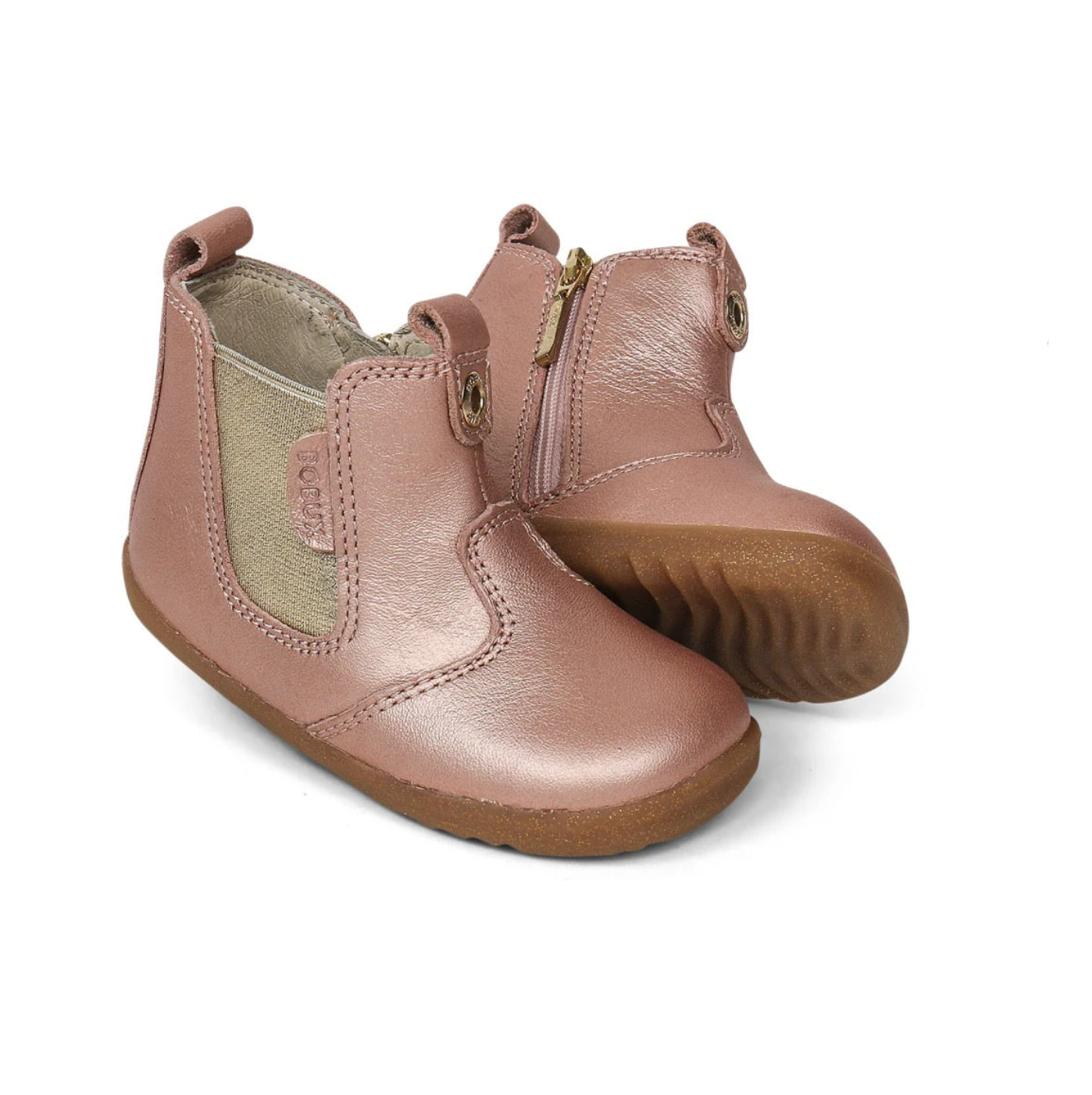 BOBUX JODHPUR LEATHER CHELSEA BOOT - ROSE GOLD