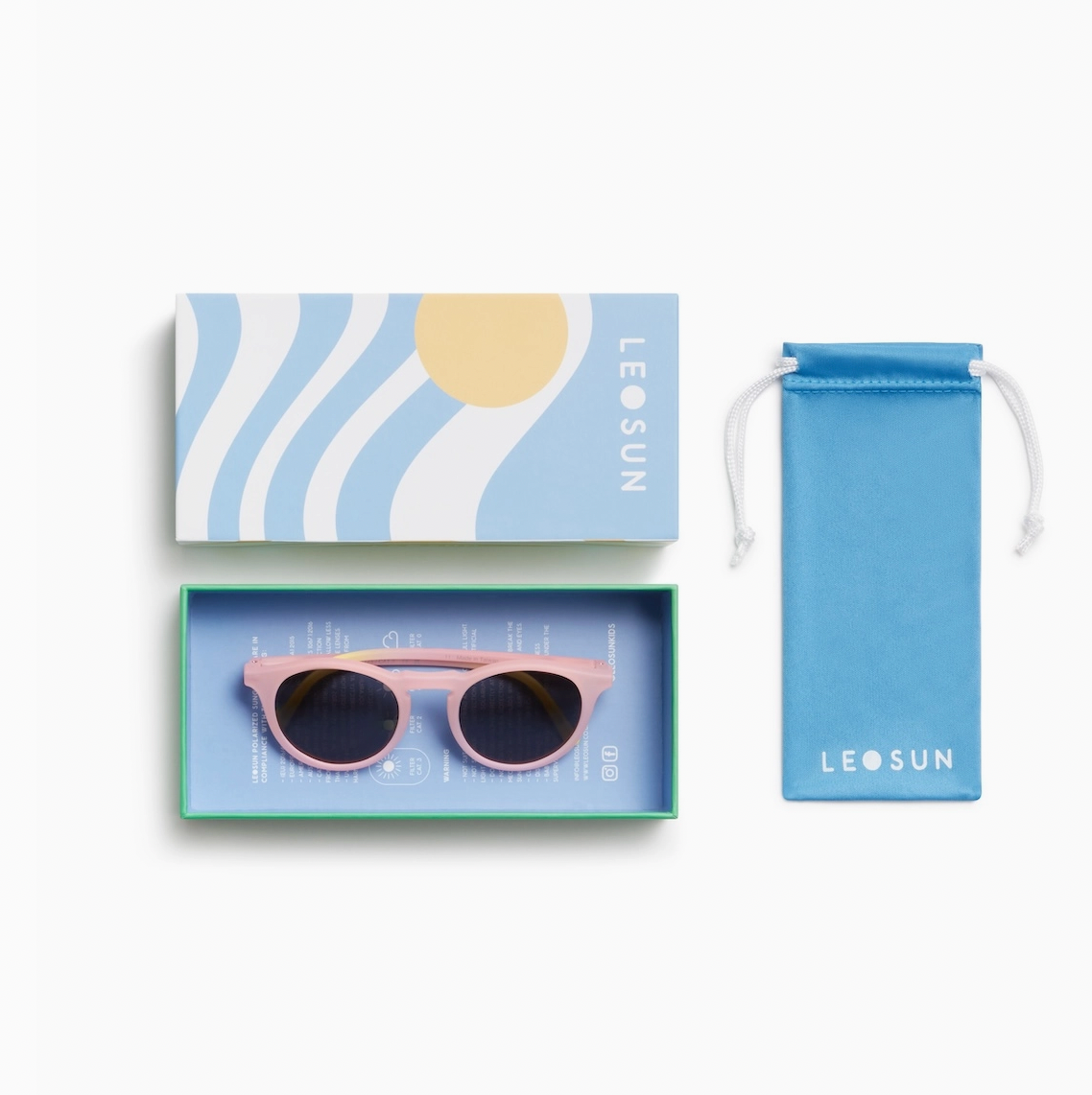 LEOSUN KIDS SUNGLASSES 3+ YEARS | CASEY PINK FADE