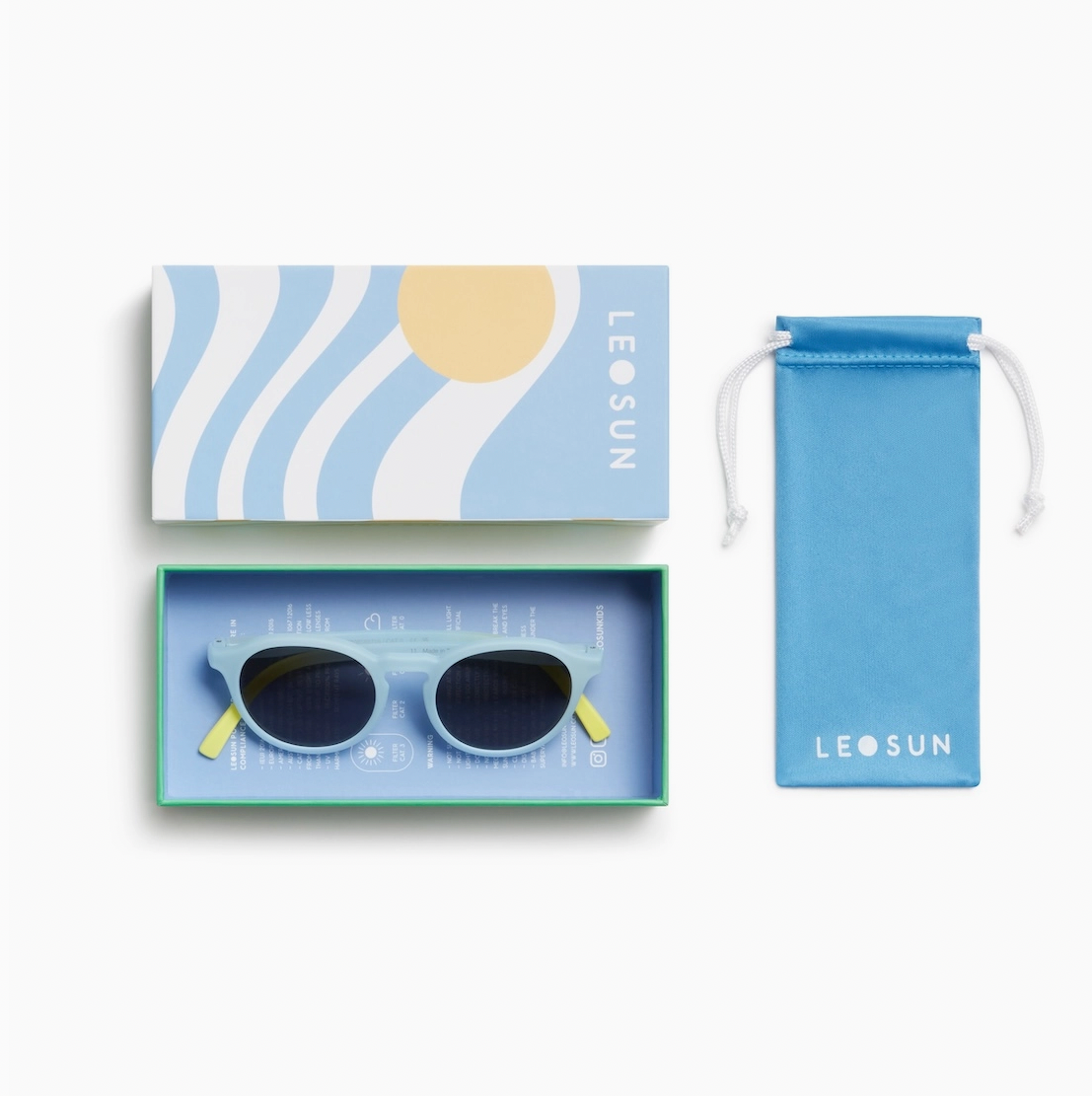 LEOSUN POLARIZED INFANT SUNGLASSES AGE 0-2 BLUE FADE
