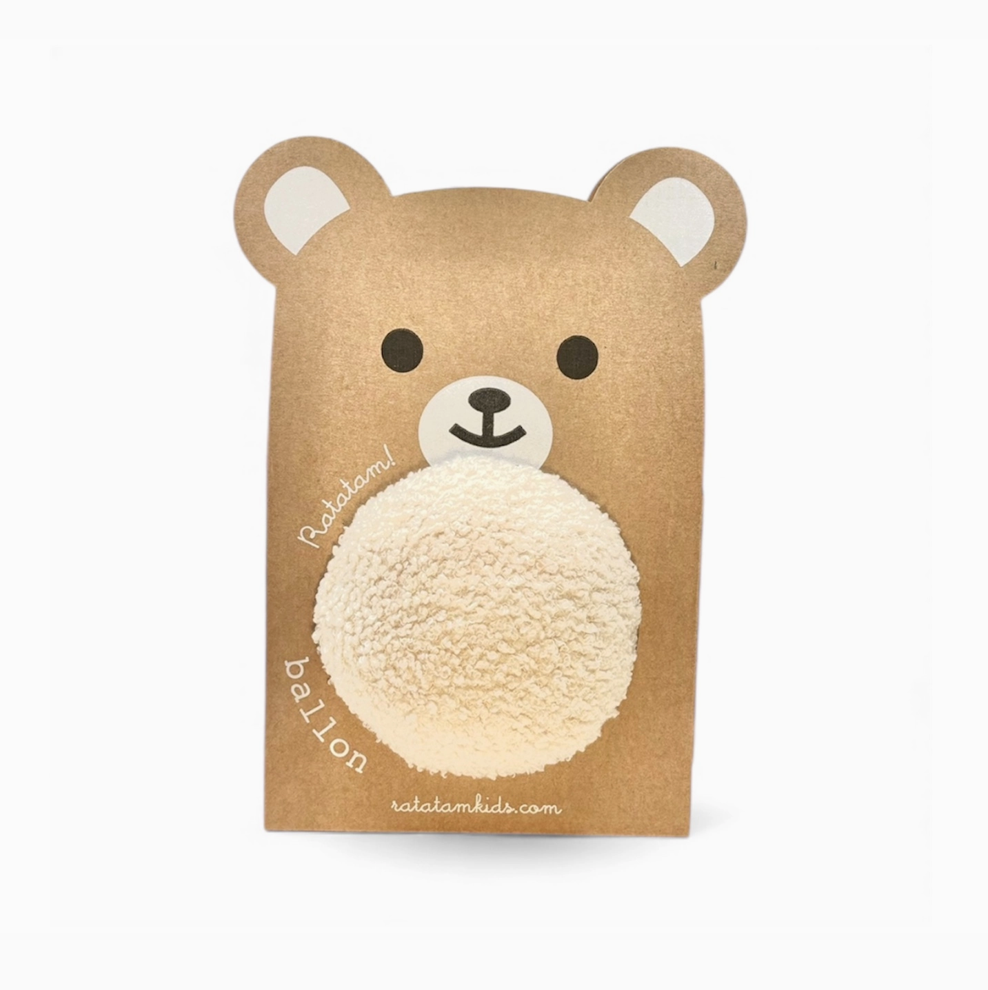 RATATAM Baby Teddy Bear Ball 12cm - White