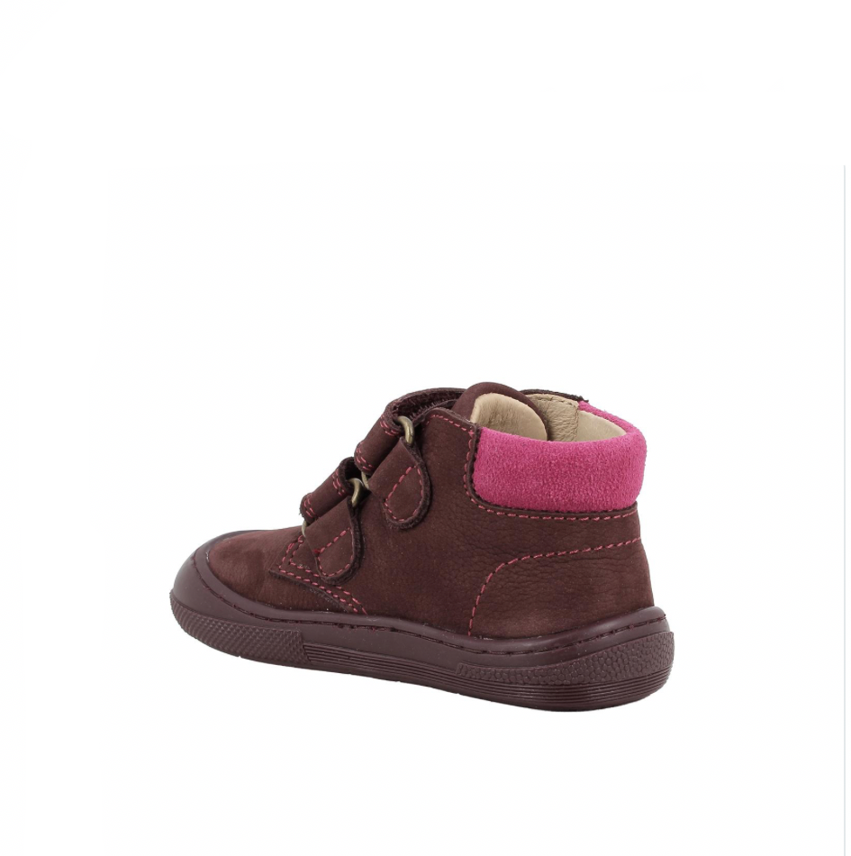PRIMIGI - Barefoot First Steps Leather Boots - Burgundy/Pink