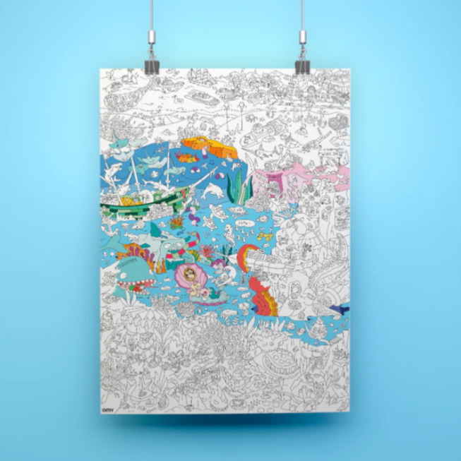 OMY Ocean - Giant Colouring Poster