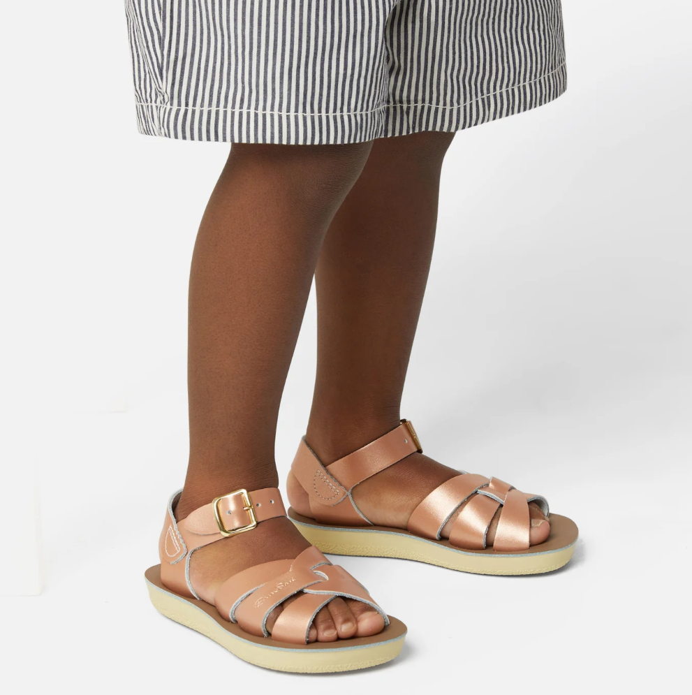 Saltwater Swimmer Rose Gold Kids Sandals