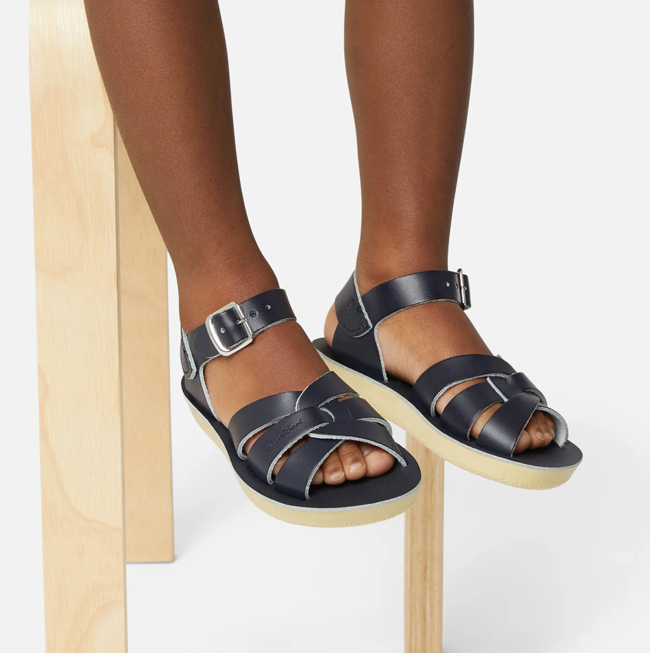 Saltwater Swimmer Navy Kids Sandals