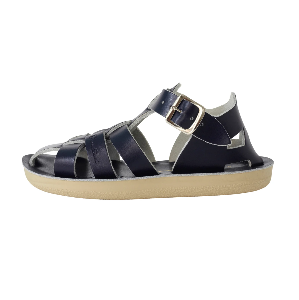 Saltwater Shark Navy Kids Fisherman Sandals