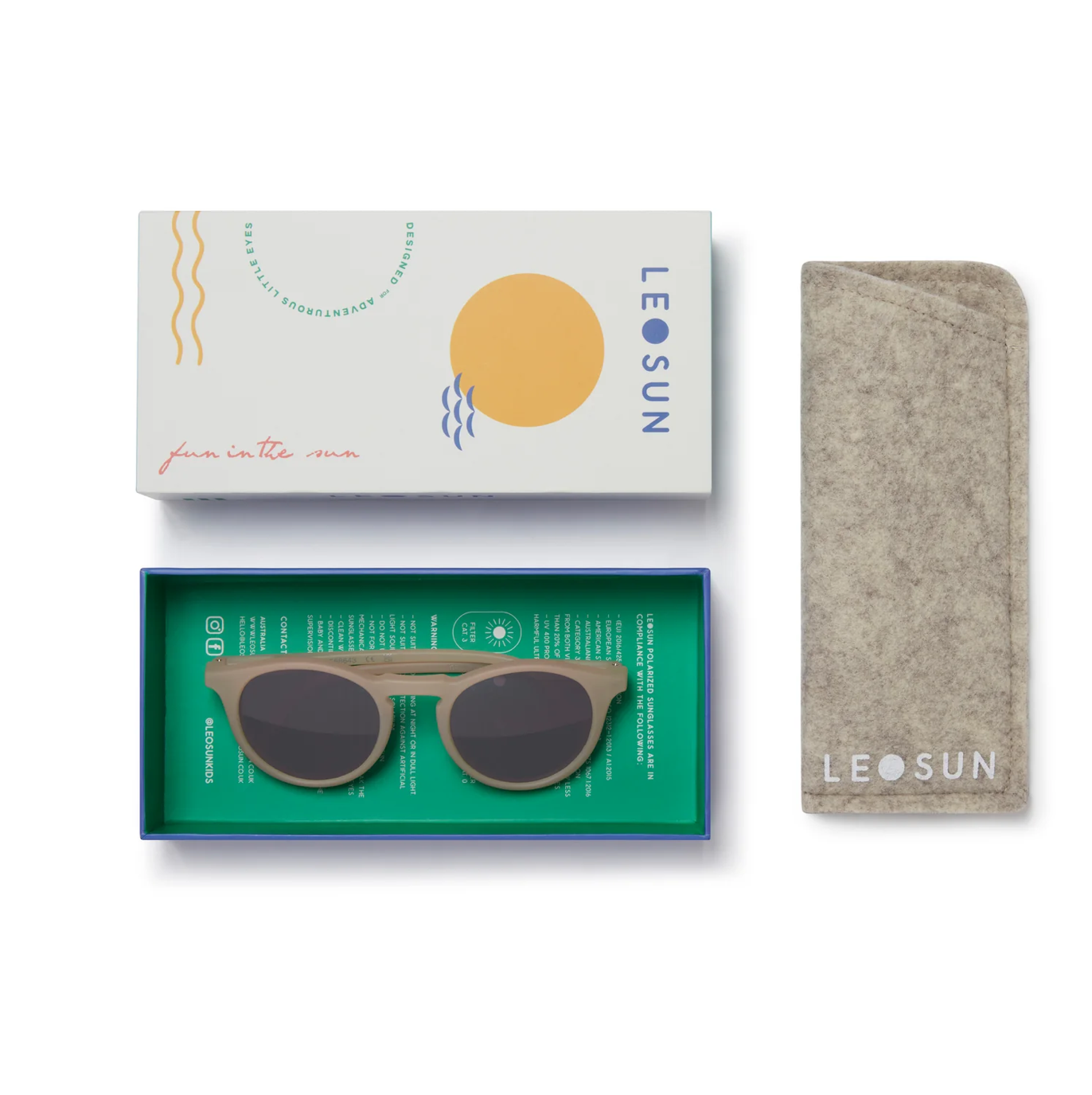 LEOSUN KIDS SUNGLASSES 3+ YEARS | DUSTY PINK