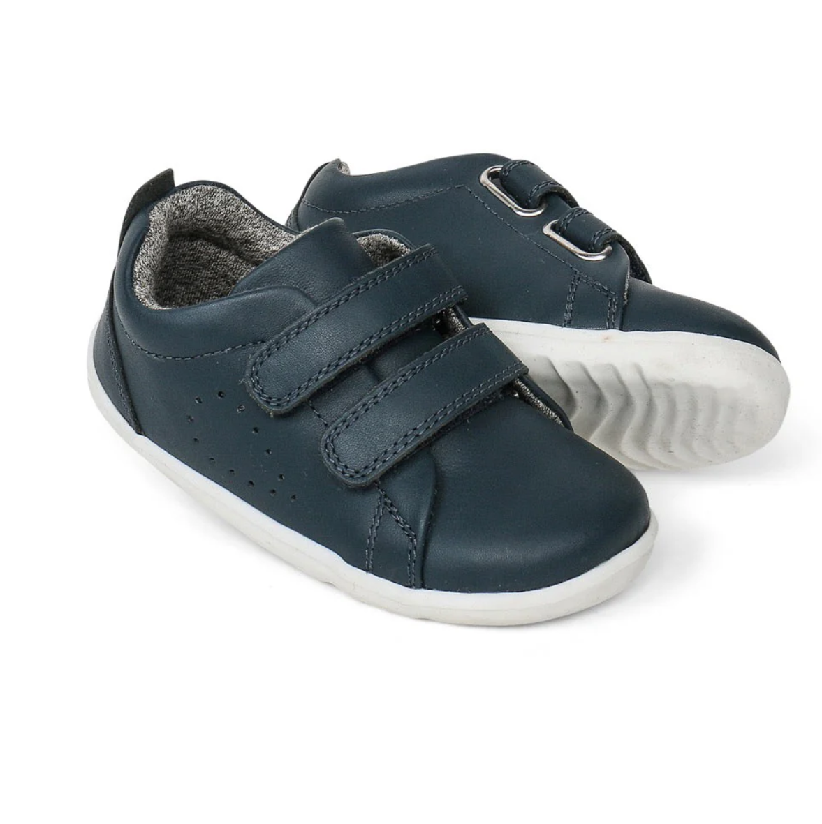 Bobux Grass Court Navy Leather Trainers