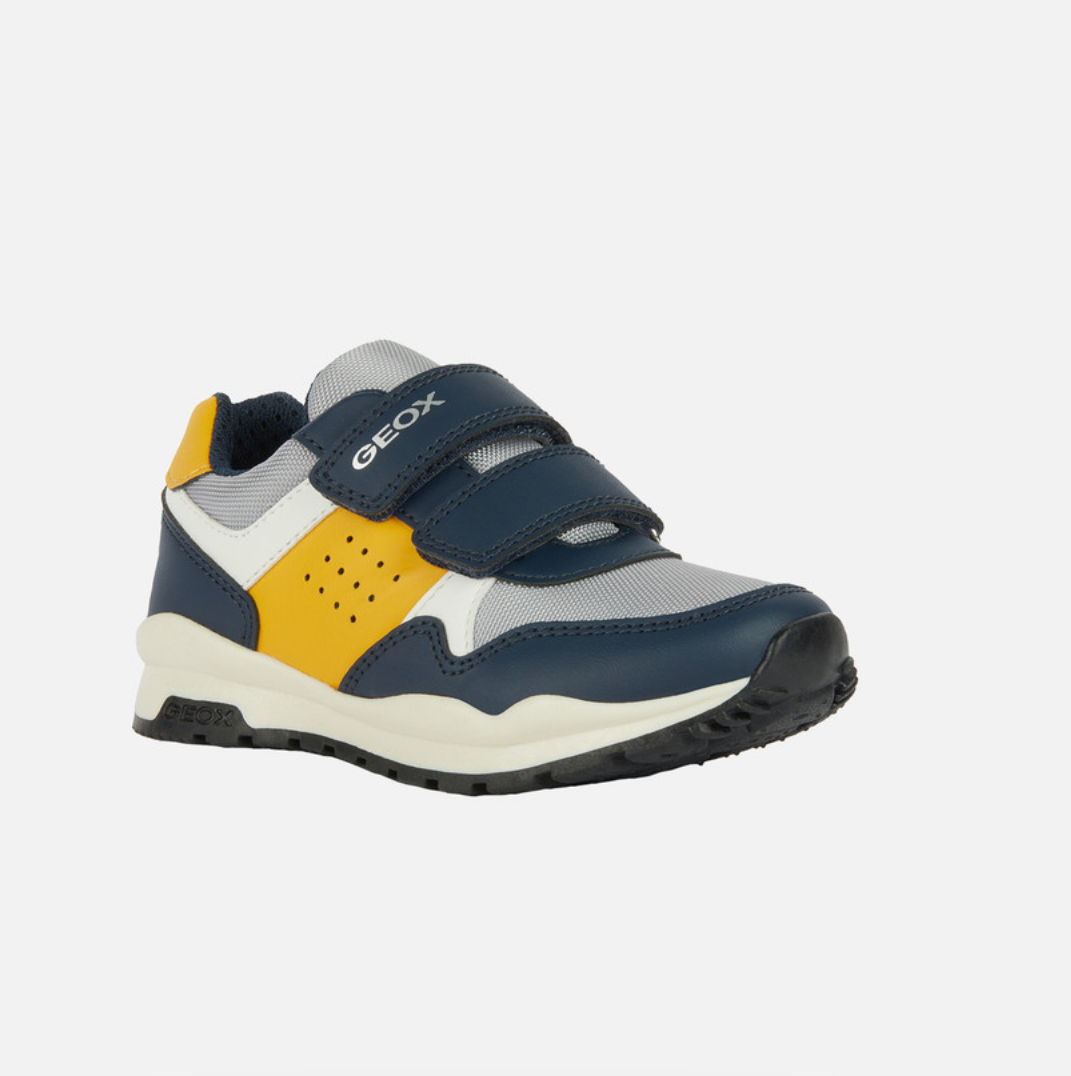 Geox Pavel Navy/Ochre Yellow Trainer