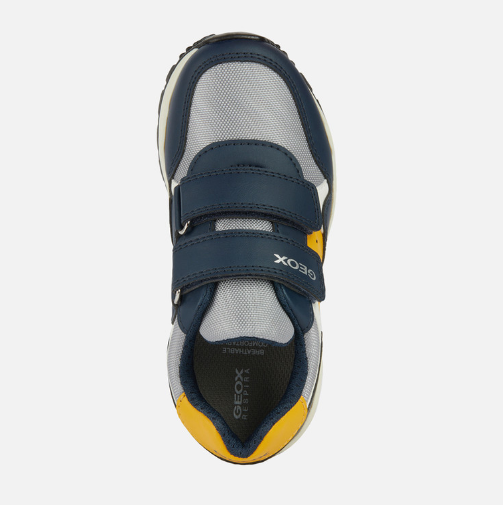 Geox Pavel Navy/Ochre Yellow Trainer