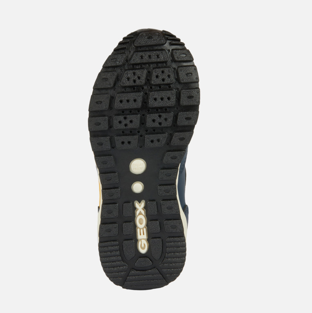 Geox Pavel Navy/Ochre Yellow Trainer