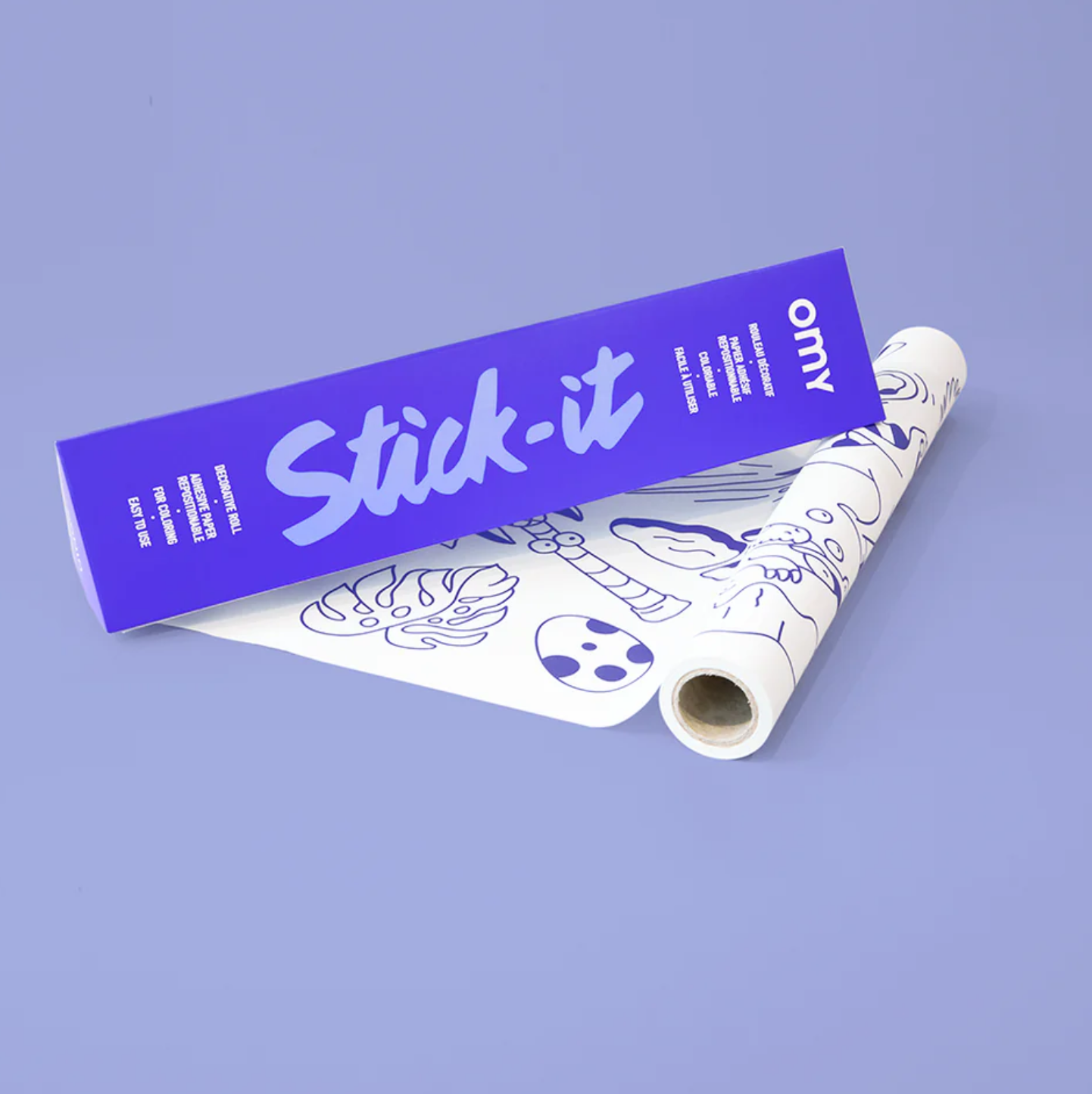 OMY Dinos - Adhesive colouring roll
