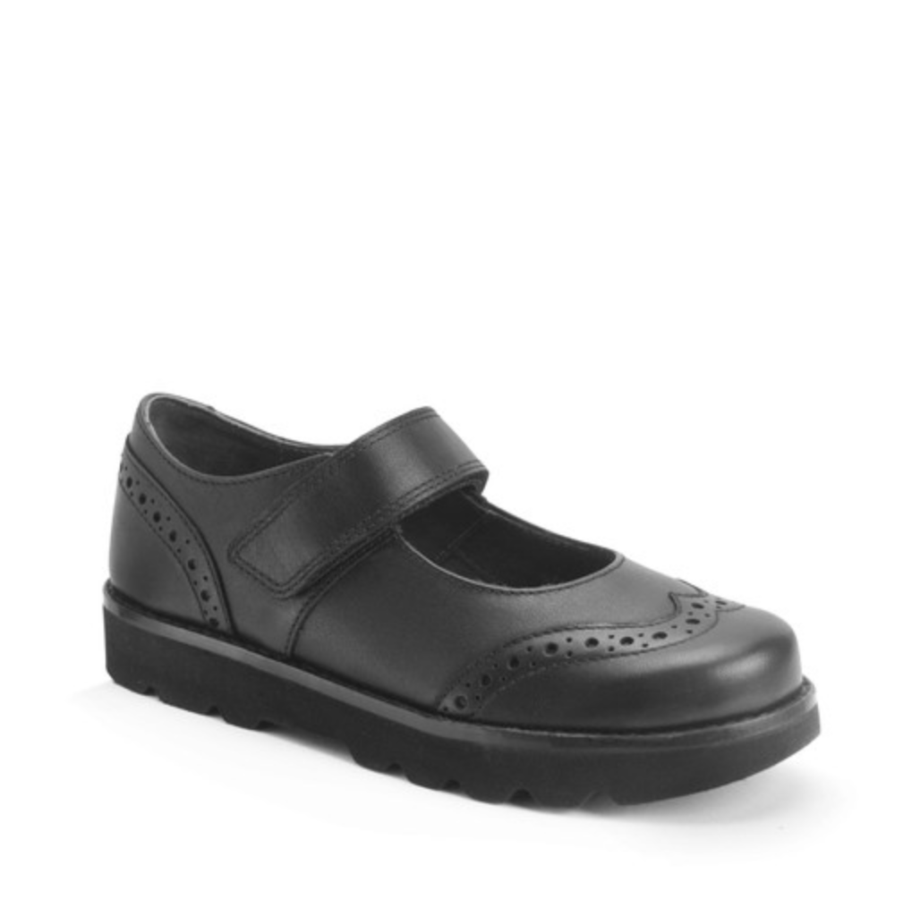 Start-Rite Cosmos leather girls rip-tape school shoes