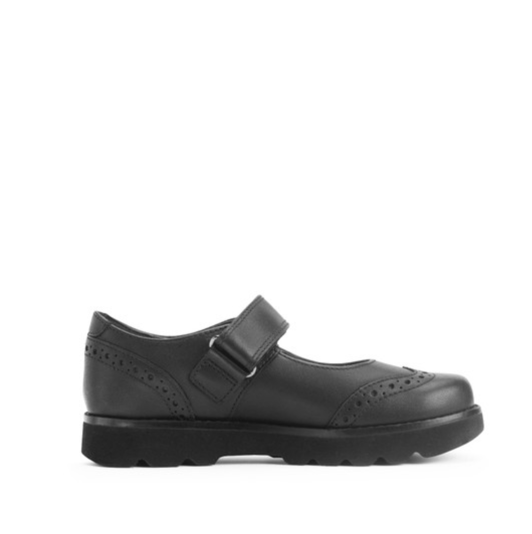 Start-Rite Cosmos leather girls rip-tape school shoes