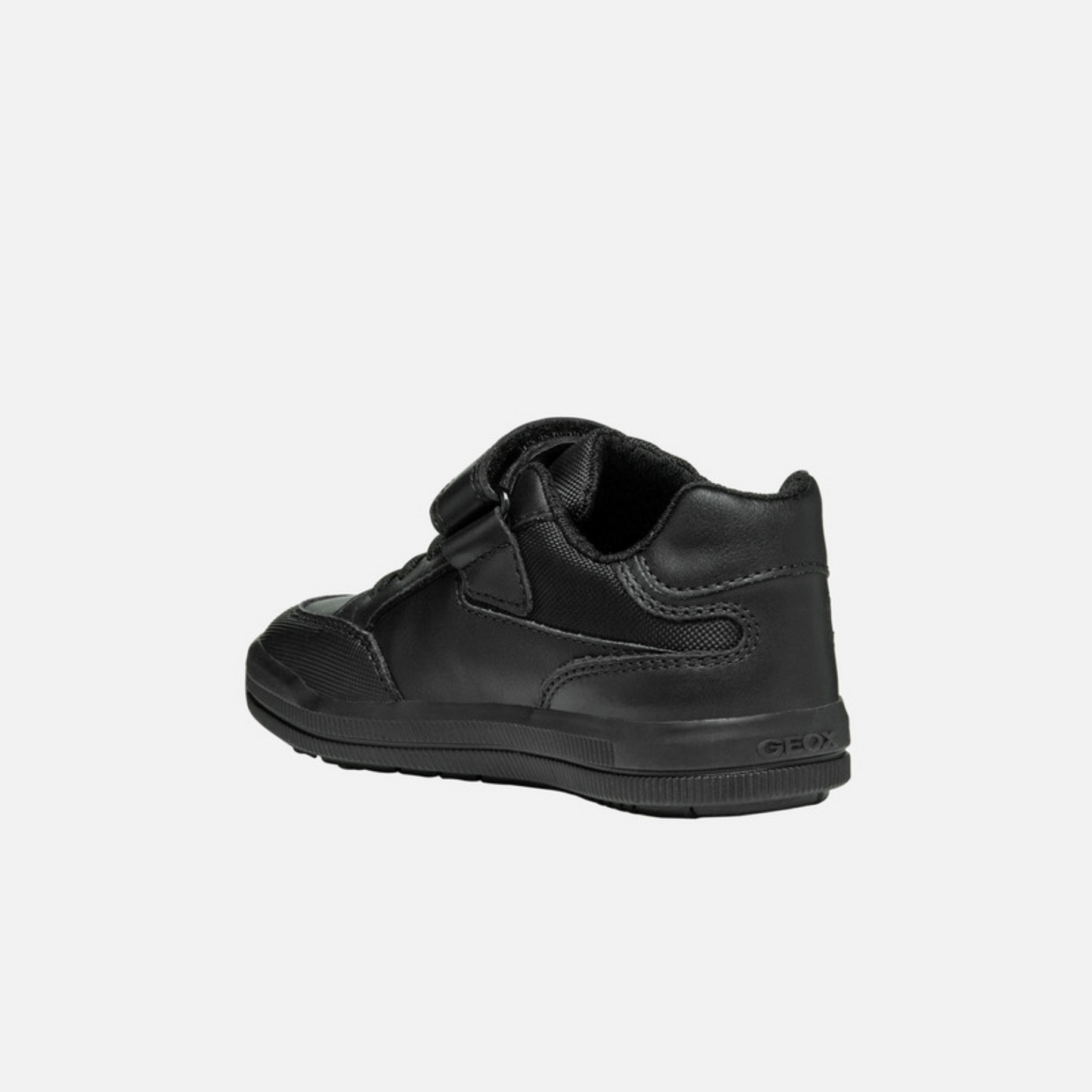 GEOX Arzach Junior Black Leather School Shoes