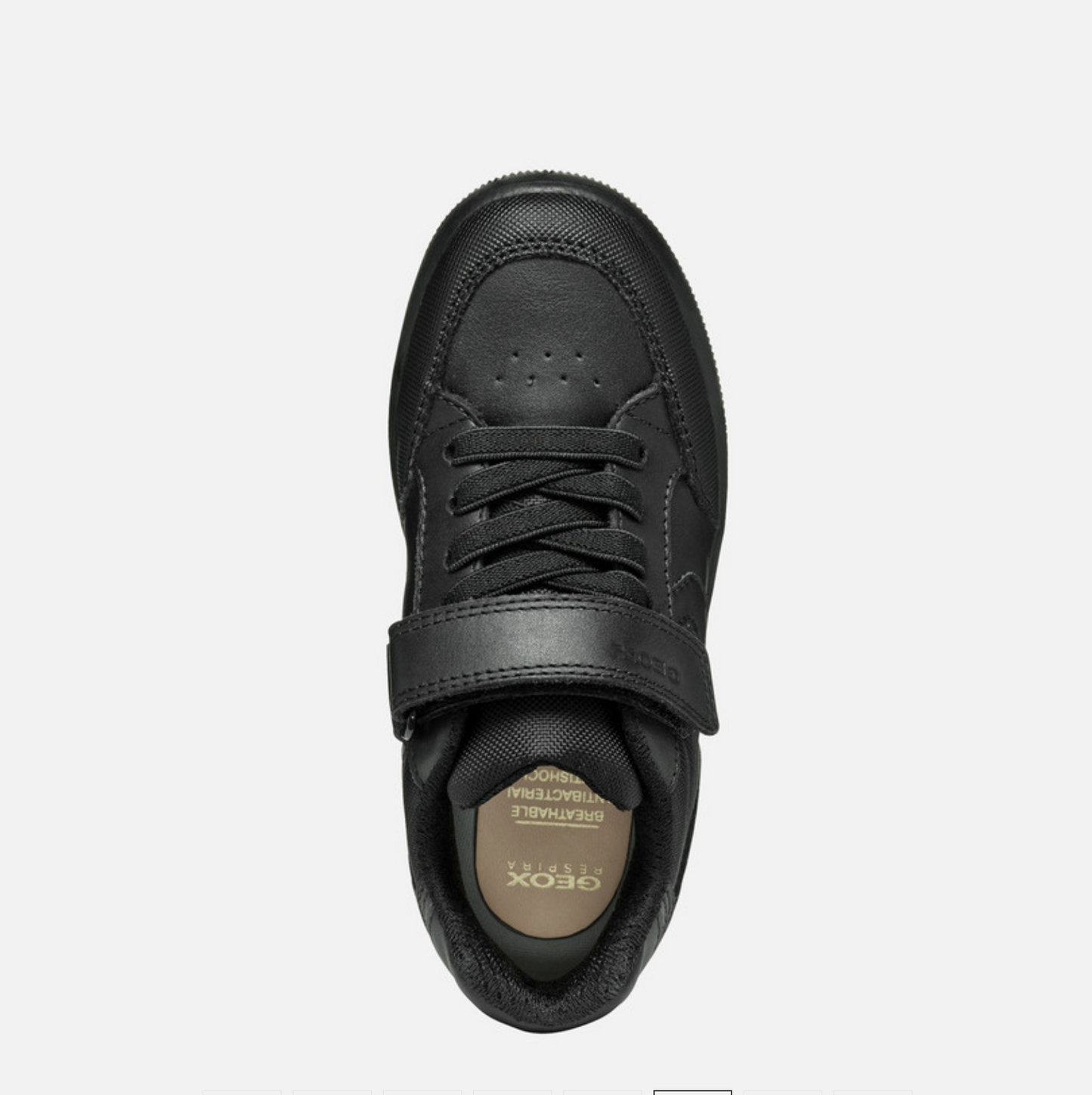 GEOX Arzach Junior Black Leather School Shoes
