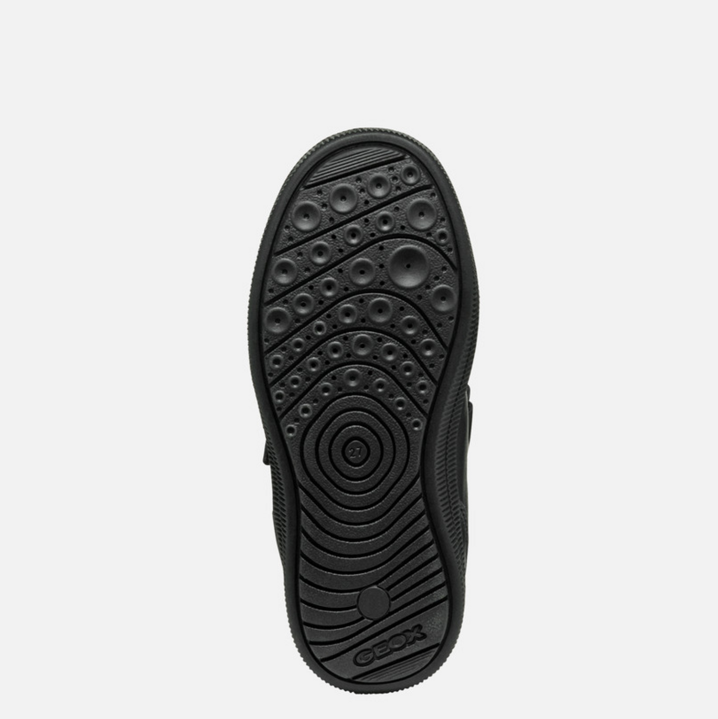 GEOX Arzach Junior Black Leather School Shoes