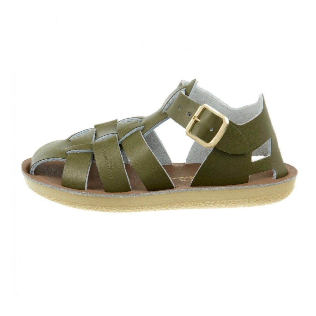 Saltwater Shark Olive Kids Sandals