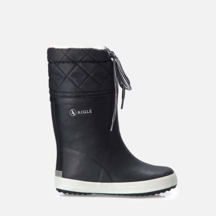 Aigle Gimboulee Marine Blanc Wellington Boots