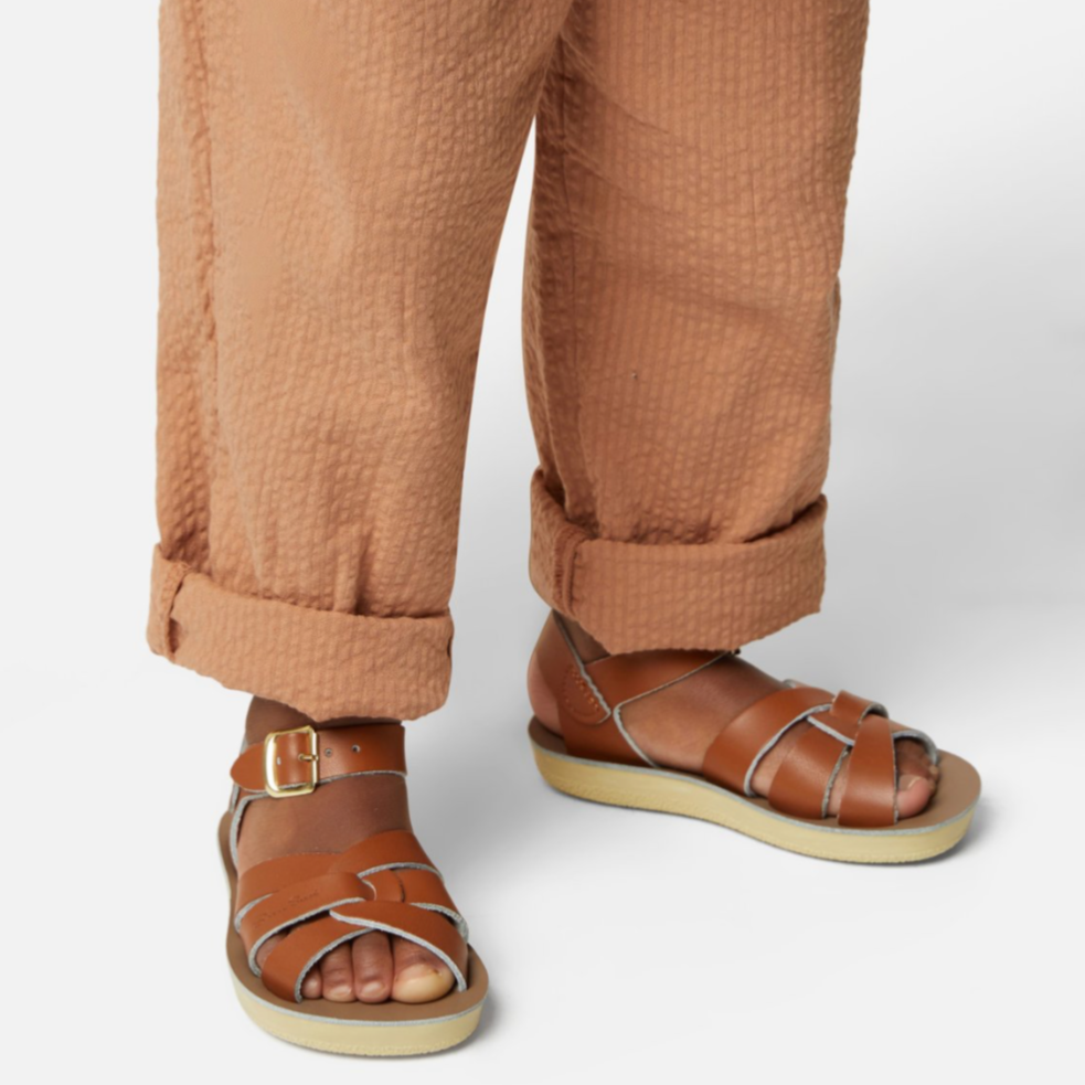 Saltwater Swimmer Tan kids Sandals