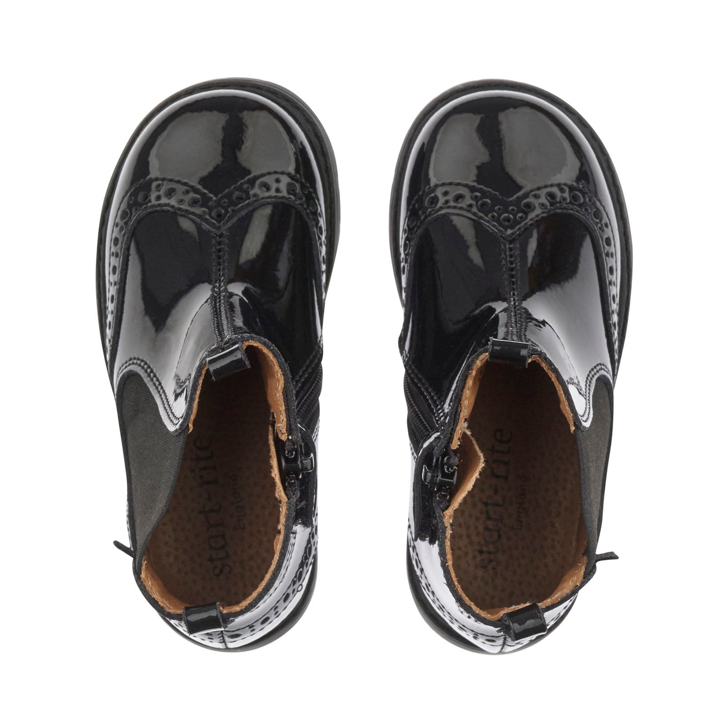 Start-Rite Chelsea Black Patent Boots
