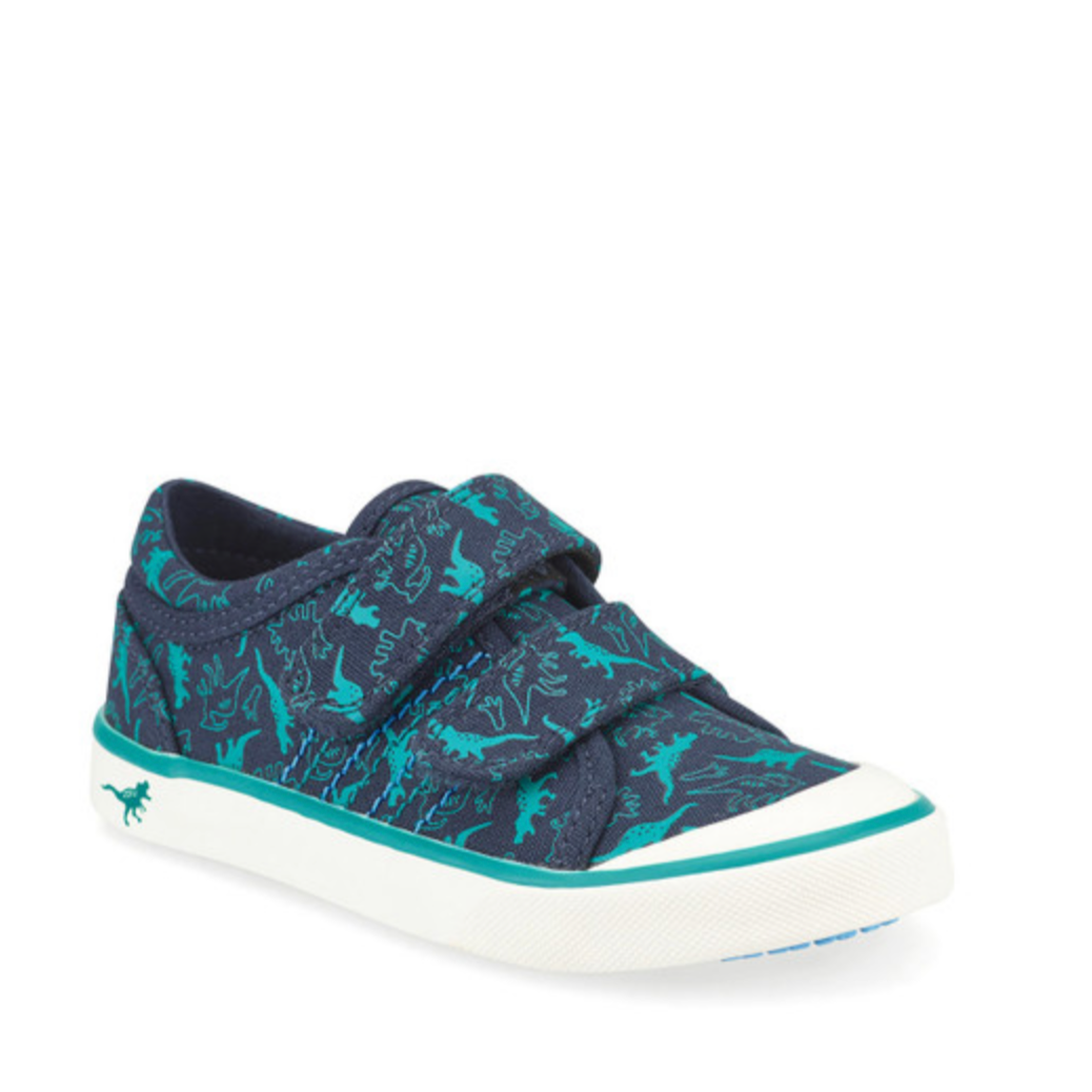Start-rite Jurassic Navy Dino Canvas