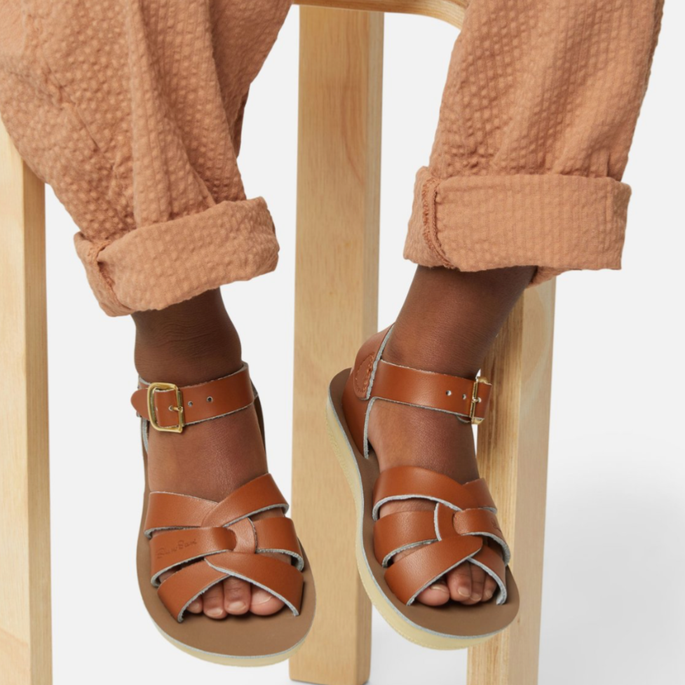 Saltwater Swimmer Tan kids Sandals