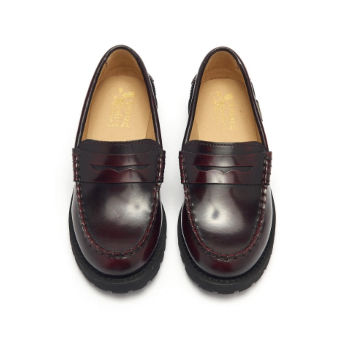 Young Soles Nikki Loafer Oxblood High Shine Leather.