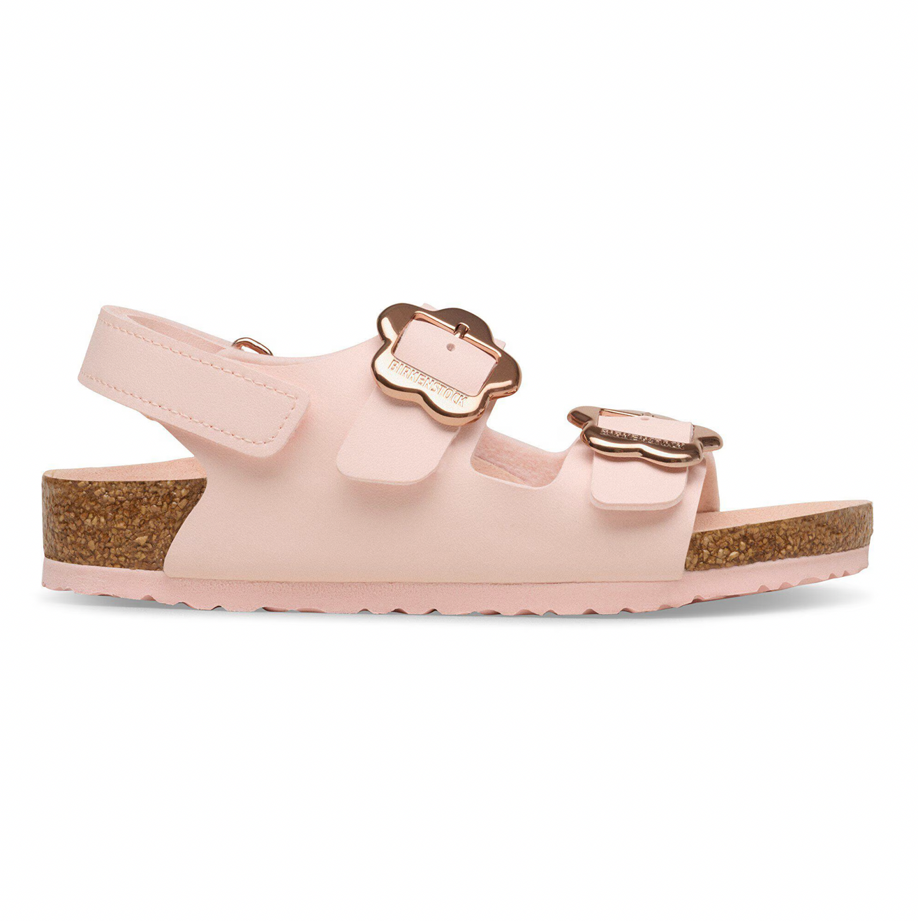 Birkenstock Milano Flower Buckle Kids Birko-Flor Light Rose Tonal