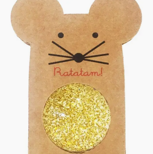RATATAM -  43mm Gold Glitter Mouse Bouncing Ball