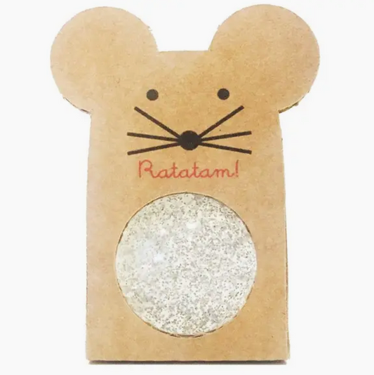 RATATAM - 43mm Silver Glitter Mouse Bouncing Ball