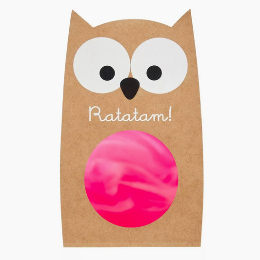 RATATAM - 57mm Pink Marbled Owl Bouncing Ball