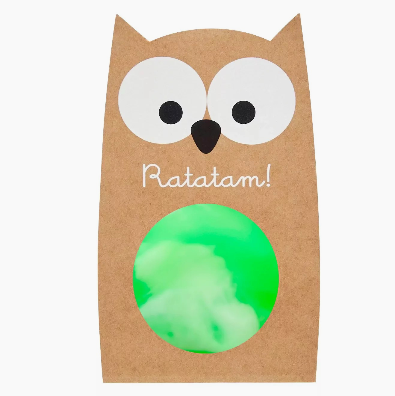 RATATAM - 57mm Green Marbled Owl Bouncing Ball