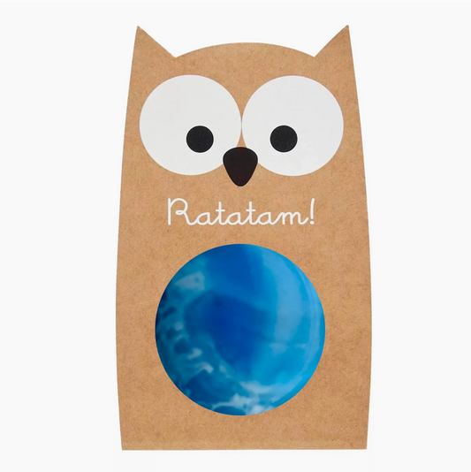 RATATAM - 57mm Blue Marbled Owl Bouncing Ball