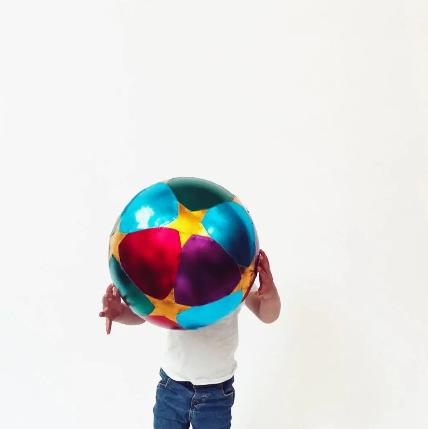 RATATAM - Multicolor Balloon with Stars in Inflatable Fabric Diam 30cm