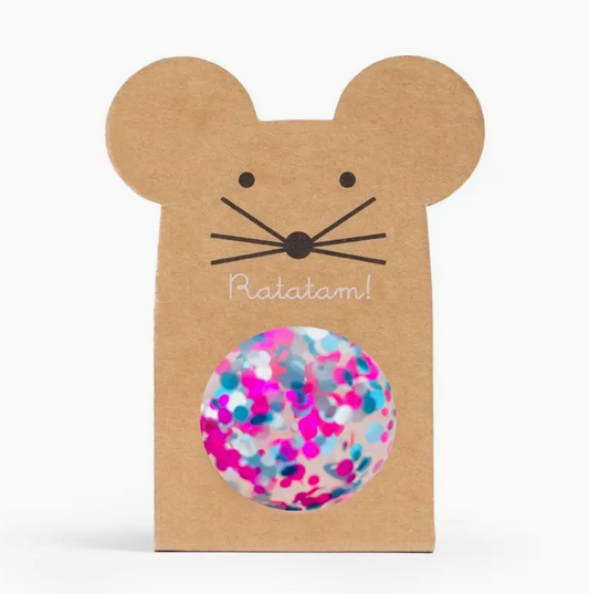 RATATAM - 43mm Bouncing Multicoloured Blue/Pink Mouse Ball