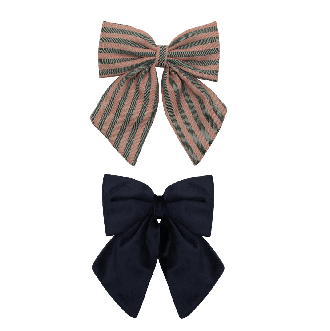 MIMI & LULA Stripe agnes bow clips
