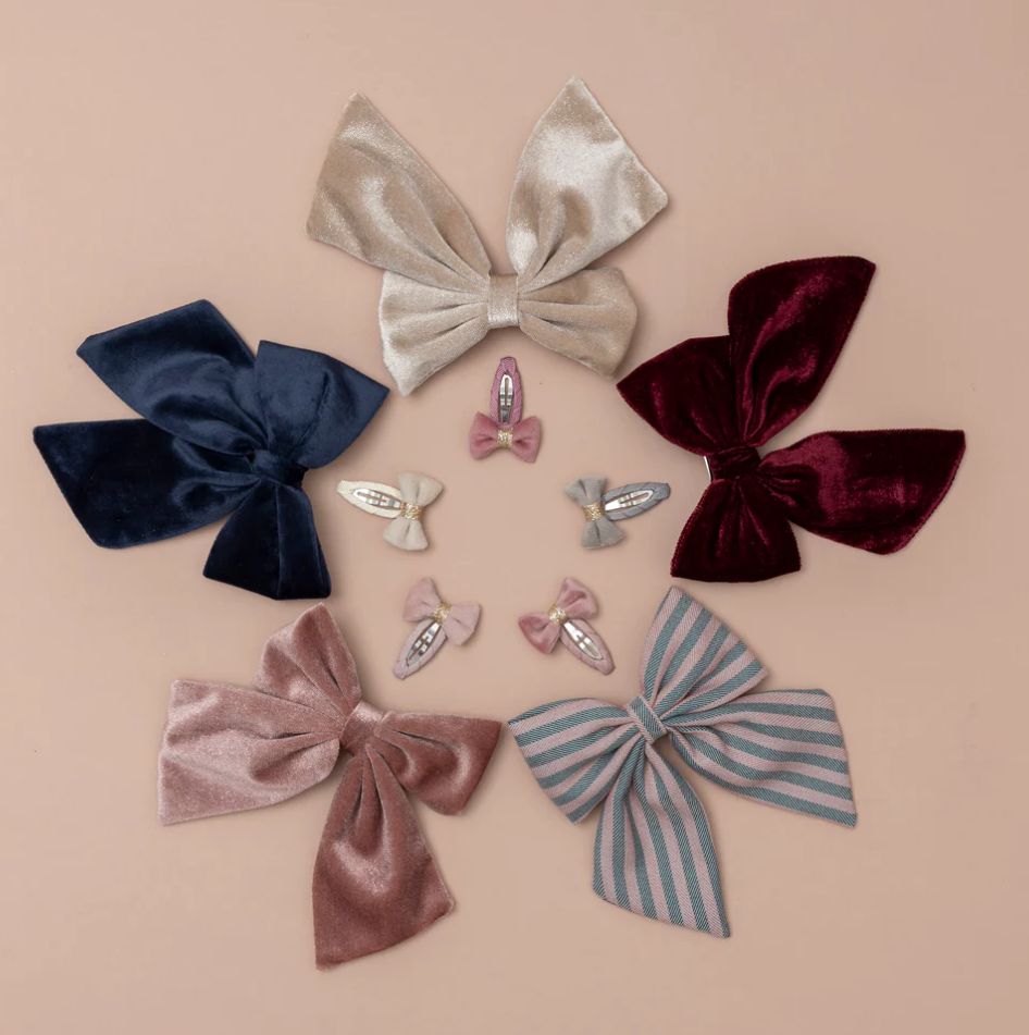 MIMI & LULA Stripe agnes bow clips
