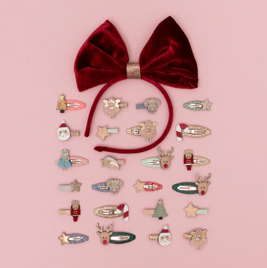MIMI & LULA Christmas giant velvet bow alice