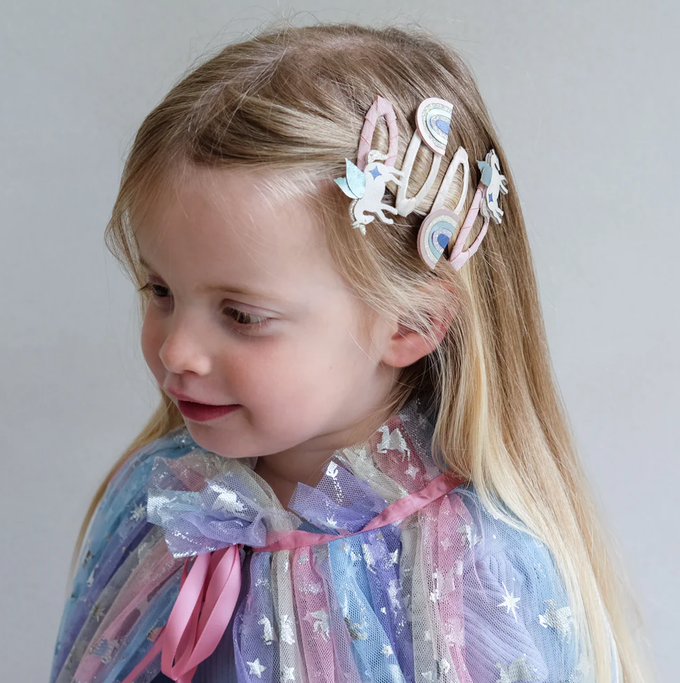 MIMI AND LULA Winged unicorn & rainbow clic clacs