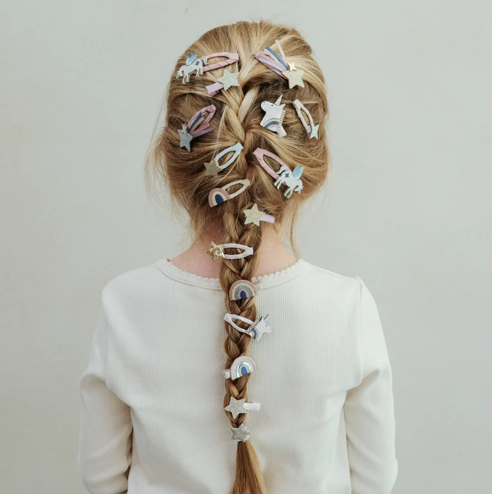 MIMI AND LULA Winged unicorn & rainbow clic clacs