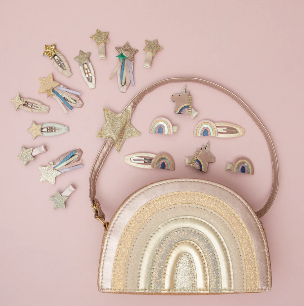 MIMI AND LULA Winged unicorn & rainbow clic clacs