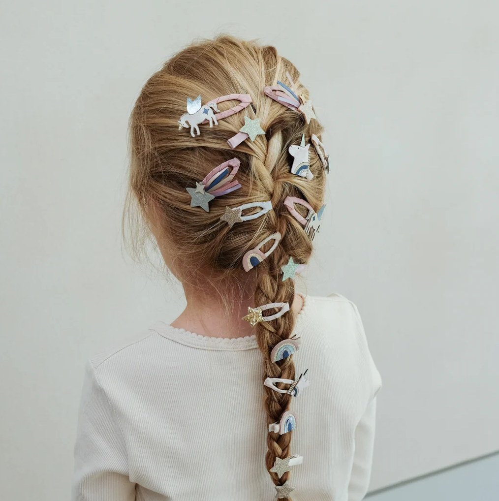 MIMI AND LULA Winged unicorn & rainbow clic clacs