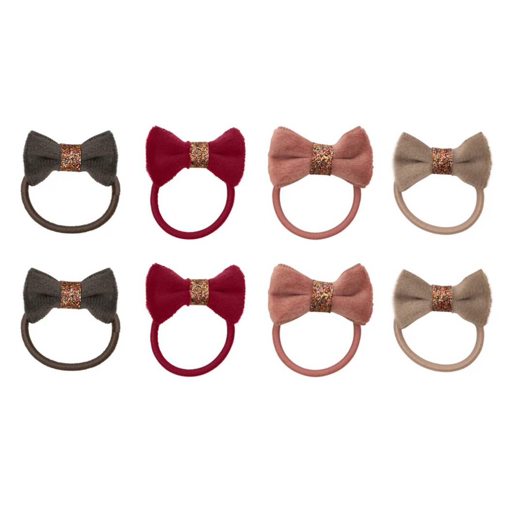 MIMI & LULA Christmas velvet bow mini ponies 8pk