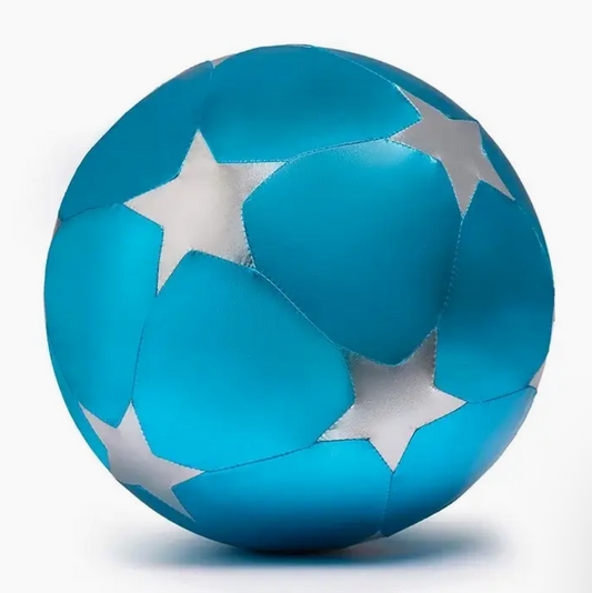 RATATAM - Blue Balloon with Silver Stars in Fabric 30 cm