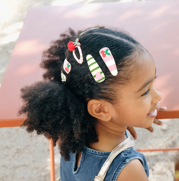 ROCKAHULA - Cherry Kiss Stripy Clips