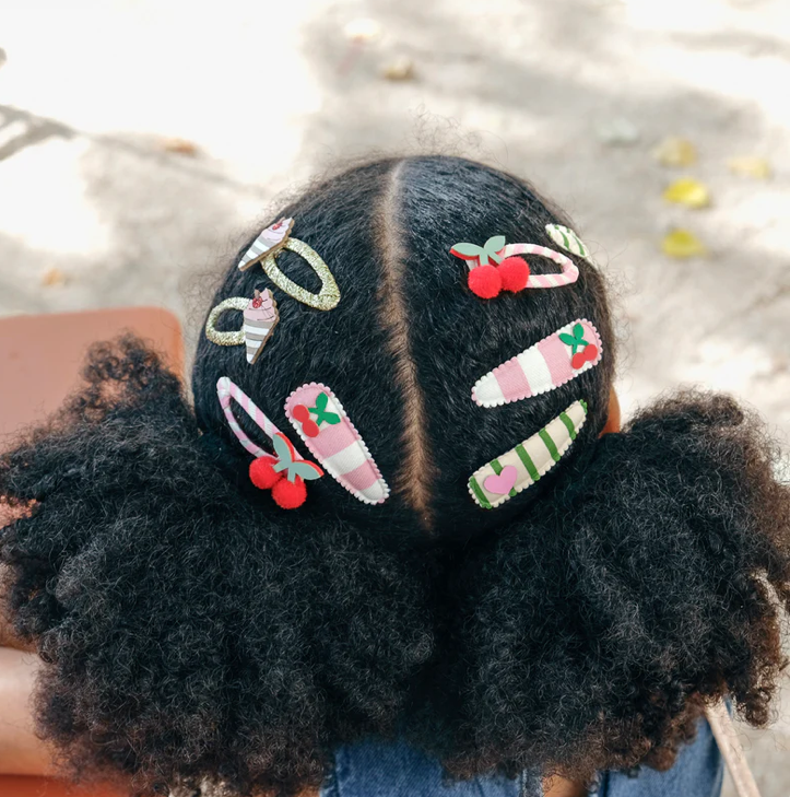 ROCKAHULA - Cherry Kiss Stripy Clips