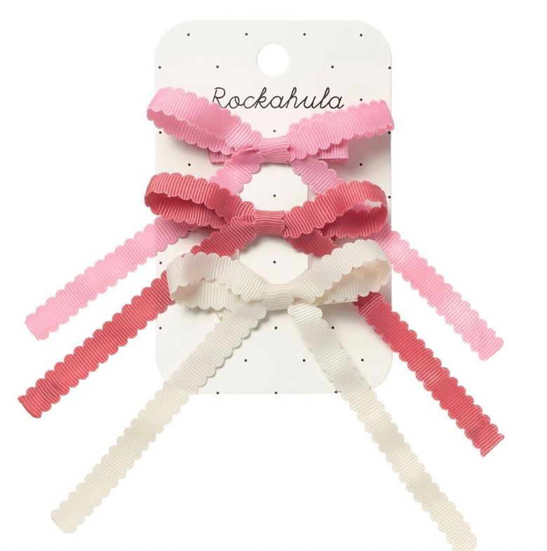 ROCKAHULA - Scalloped Bow Tie Clips 3 pack